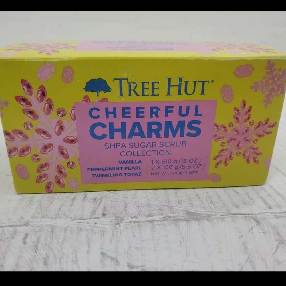 Tree Hut Cheerful Charms Shea Sugar Scrub Gift Set - 3pc